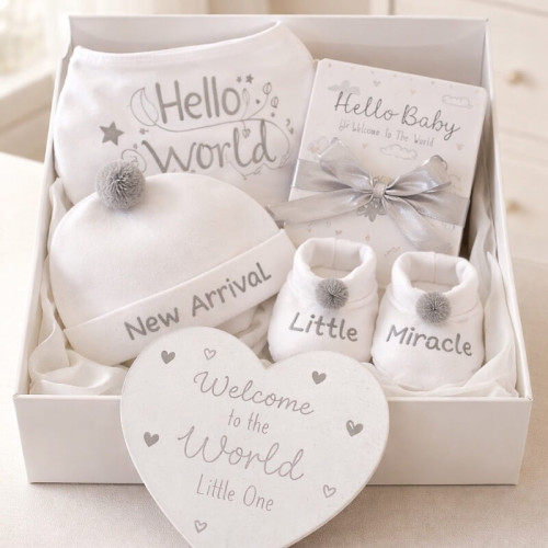 Small White Baby Hamper