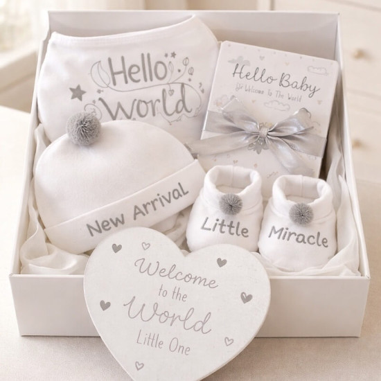 Small White Baby Hamper