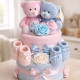 Twins Boy Girl Nappy Cake