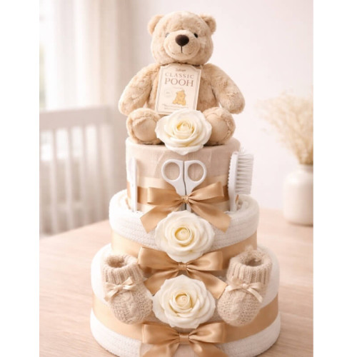 Woodland Bear Nappy Cake