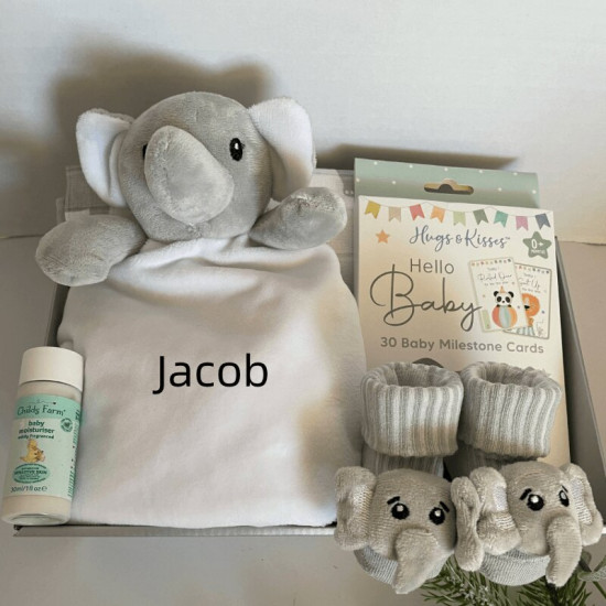 Personalised Elephant Comforter Gift Box