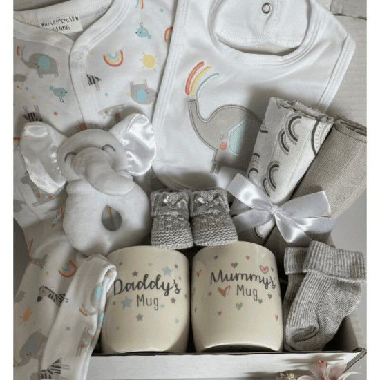 Rainbow Elephant Baby Hamper