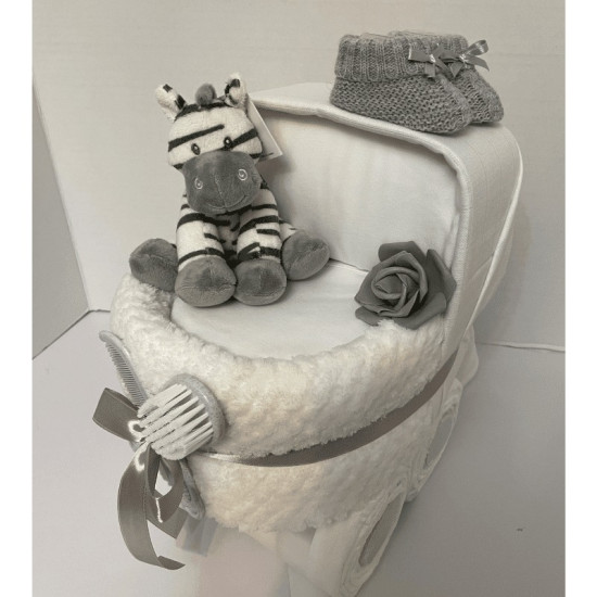 White Nappy Pram Zebra White Nappy Pram Zebra
