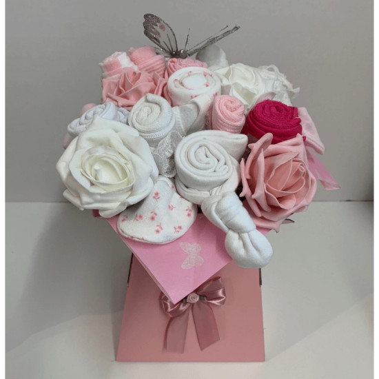 Pink Baby Clothing Bouquet