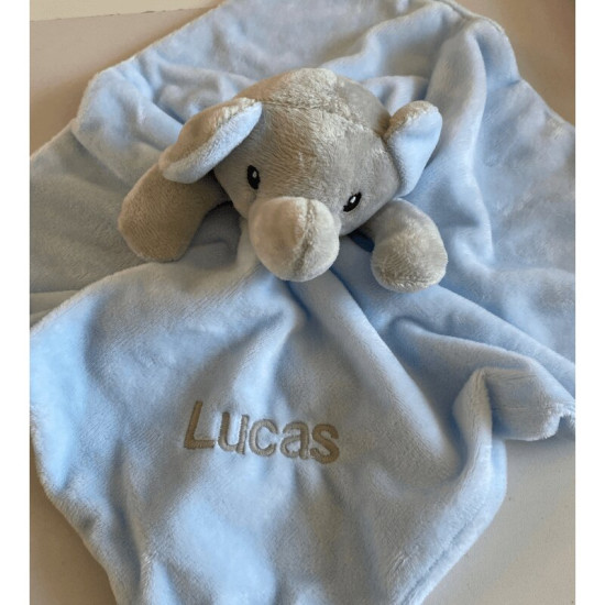 Personalised Blue Elephant Comforter