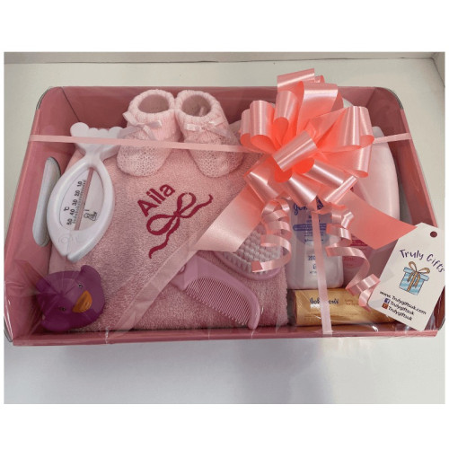 Personalised Pink Bath Hamper