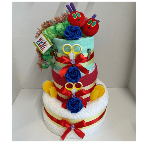 Twins Caterpillar Nappy Cake