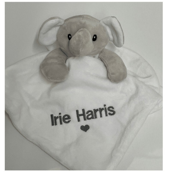 Personalised White Elephant Comforter