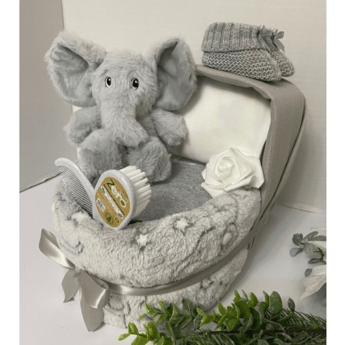 Grey Elephant Nappy Crib