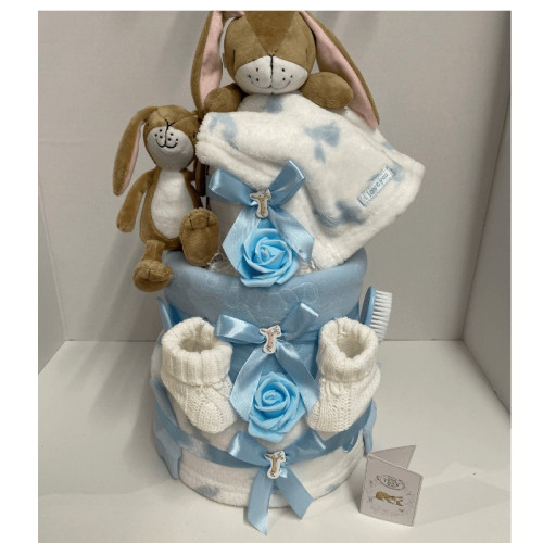Blue Comforter Nappy Cake