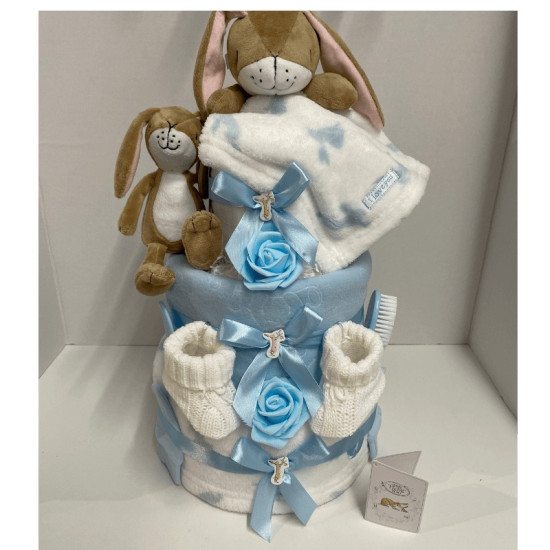 Blue Comforter Nappy Cake