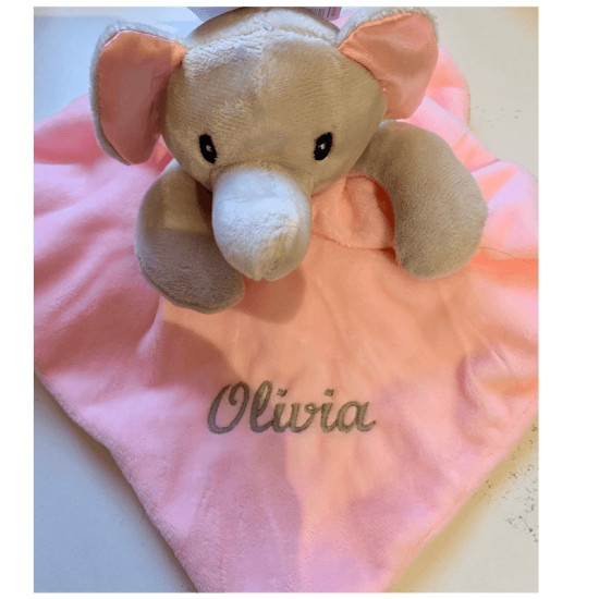Personalised Pink Elephant Comforter Personalised Pink Elephant Comforter