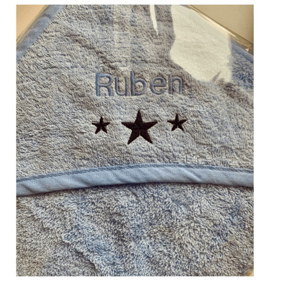 Personalised Blue Hooded Towel Personalised Blue Hooded Towel