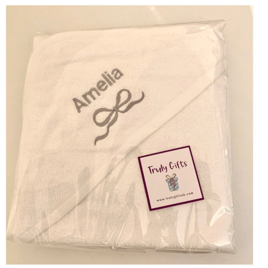 Personalised White Hooded Towel