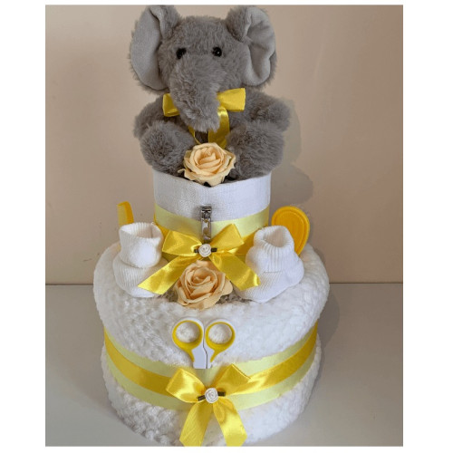 Elephant Lemon Nappy Cake
