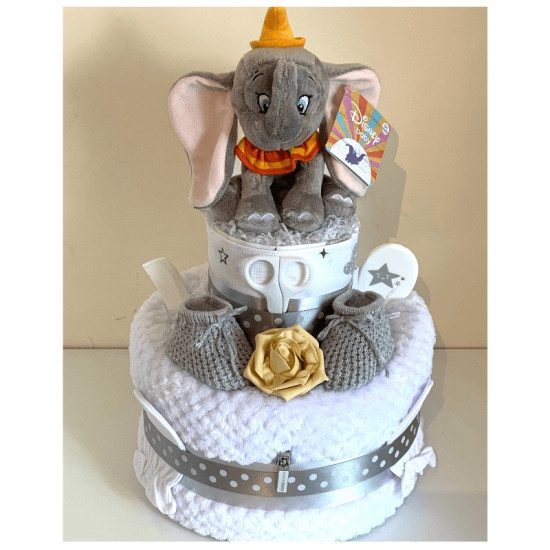 Dumbo White Nappy Cake