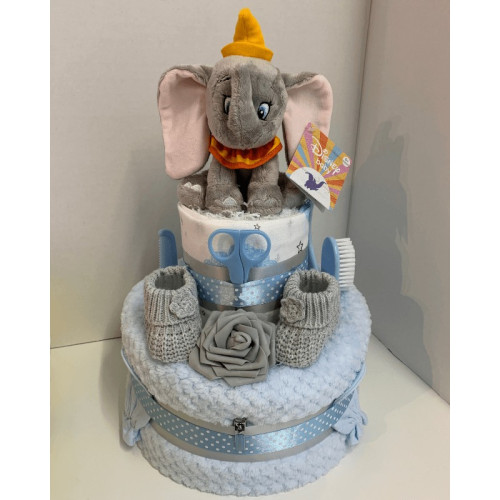 Dumbo Blue Nappy Cake