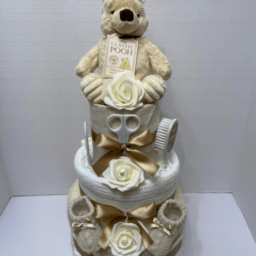 Woodland Bear Nappy Cake