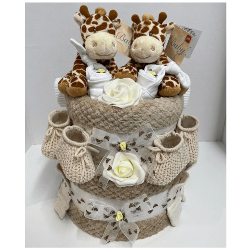 Coffee Twins Nappy Cake