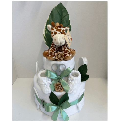 Giraffe Boho Nappy Cake