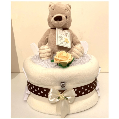 Woodland Cream Nappy Cake