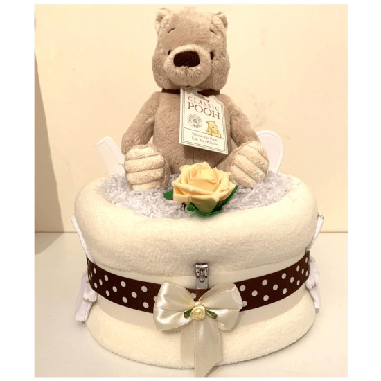 Woodland Cream Nappy Cake