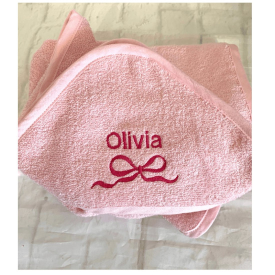 Personalised Pink Hooded Towel