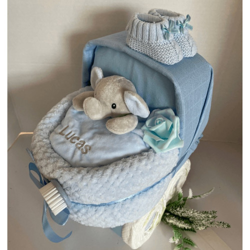 Personalised Nappy Cake Pram