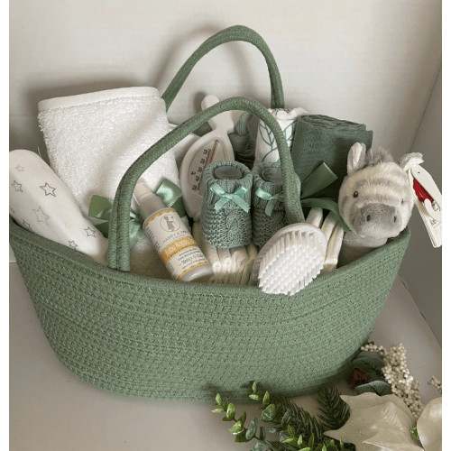 Sage Filled Nappy Caddy