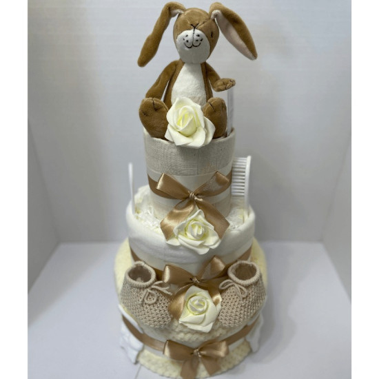 Nutbrown Hare Nappy Cake