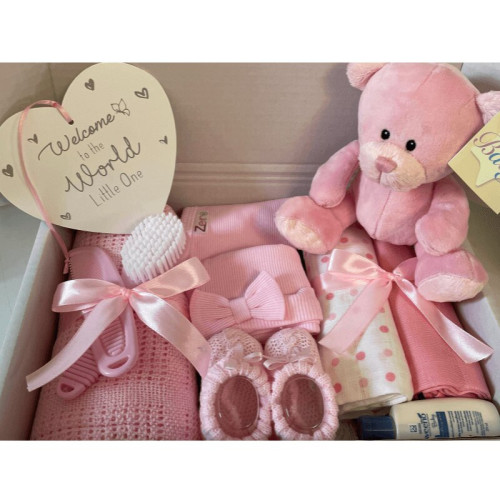 Pink Teddy Baby Hamper