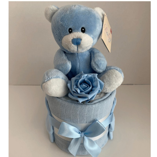 Mini Nappy Cake Blue Ted