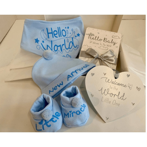 Small Blue Baby Hamper