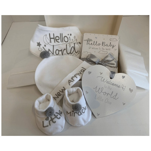 Small White Baby Hamper