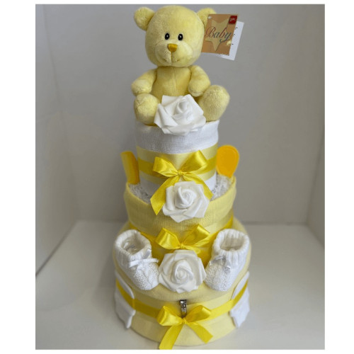 3 Tier Lemon Ted Nappy Cake
