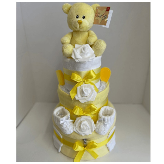 3 Tier Lemon Ted Nappy Cake