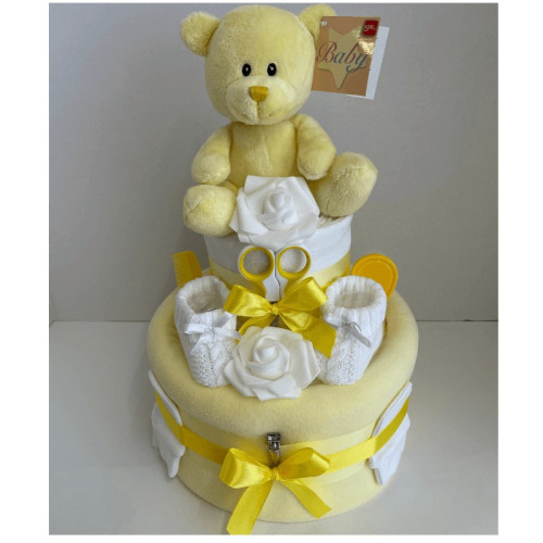 2 Tier Lemon Ted Nappy Cake