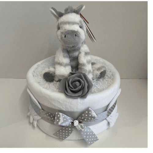 1 Tier Zebra Nappy Cake