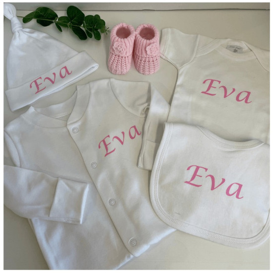 Personalised Pink Layette Set Personalised Pink Layette Set