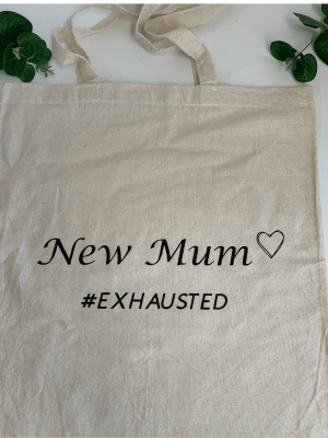 New Mum Canvas Tote Bag