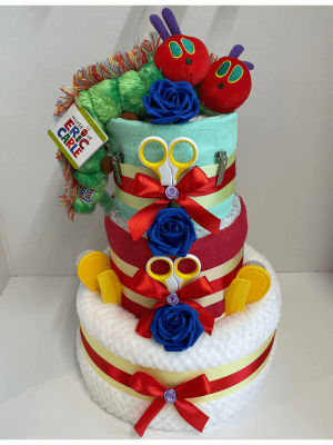 Twins Caterpillar Nappy Cake