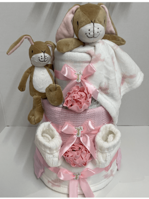 Pink Comforter Nappy Cake