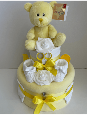 2 Tier Nappy Cake Lemon Ted