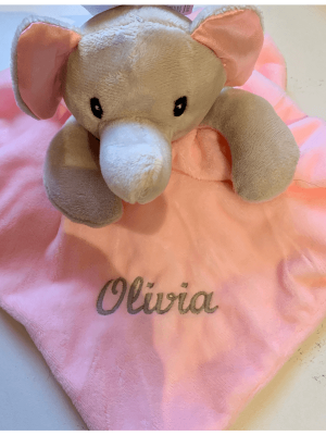 Personalised Pink Elephant Comforter
