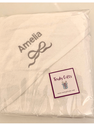 Personalised White Hooded Towel