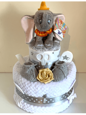 Dumbo White Nappy Cake