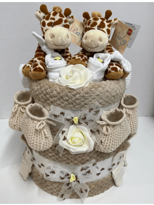 Coffee Twins Nappy Cake