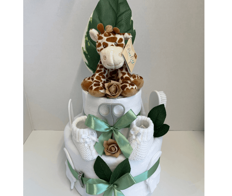 Giraffe Boho Nappy Cake