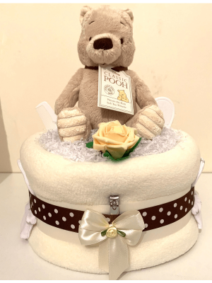 Woodland Cream Nappy Cake