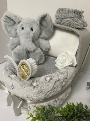 Grey Elephant Nappy Crib